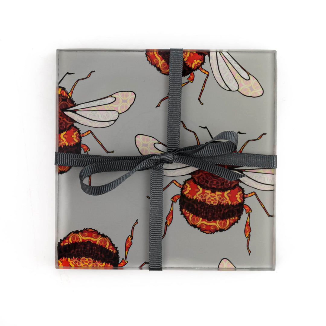 Wandering Bumble Bee Coaster Set