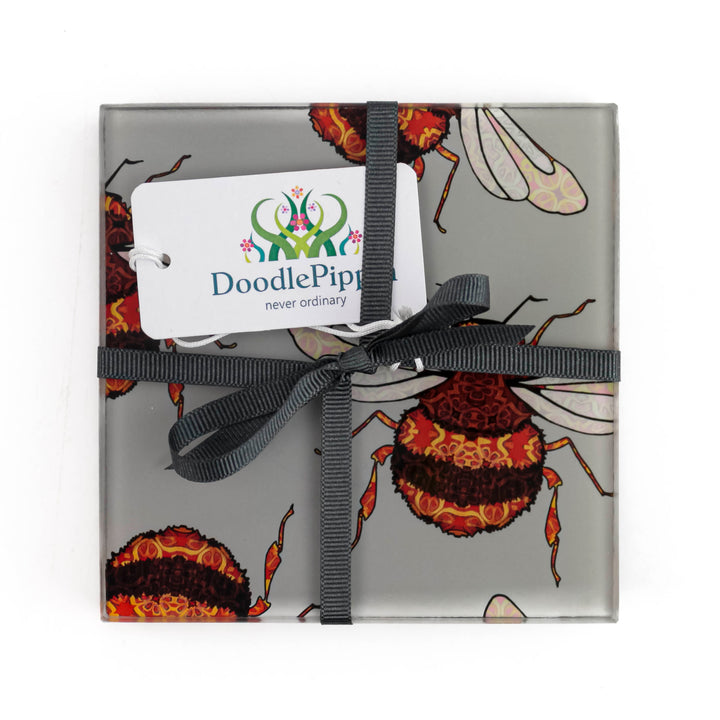 Wandering Bumble Bee Coaster Set
