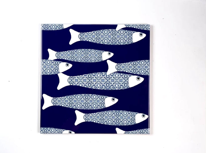 Ocean Shoal tile - Navy Blue
