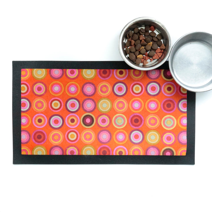 Hot Circles Pet Food Placemat