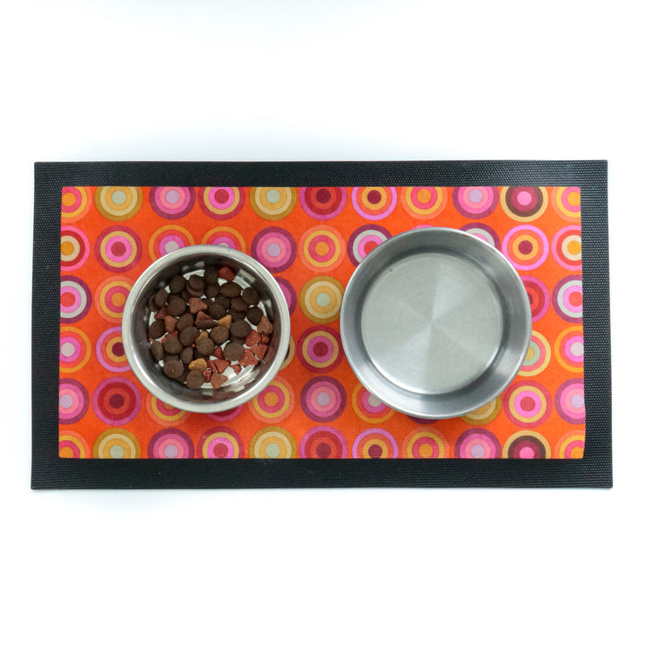 Hot Circles Pet Food Placemat