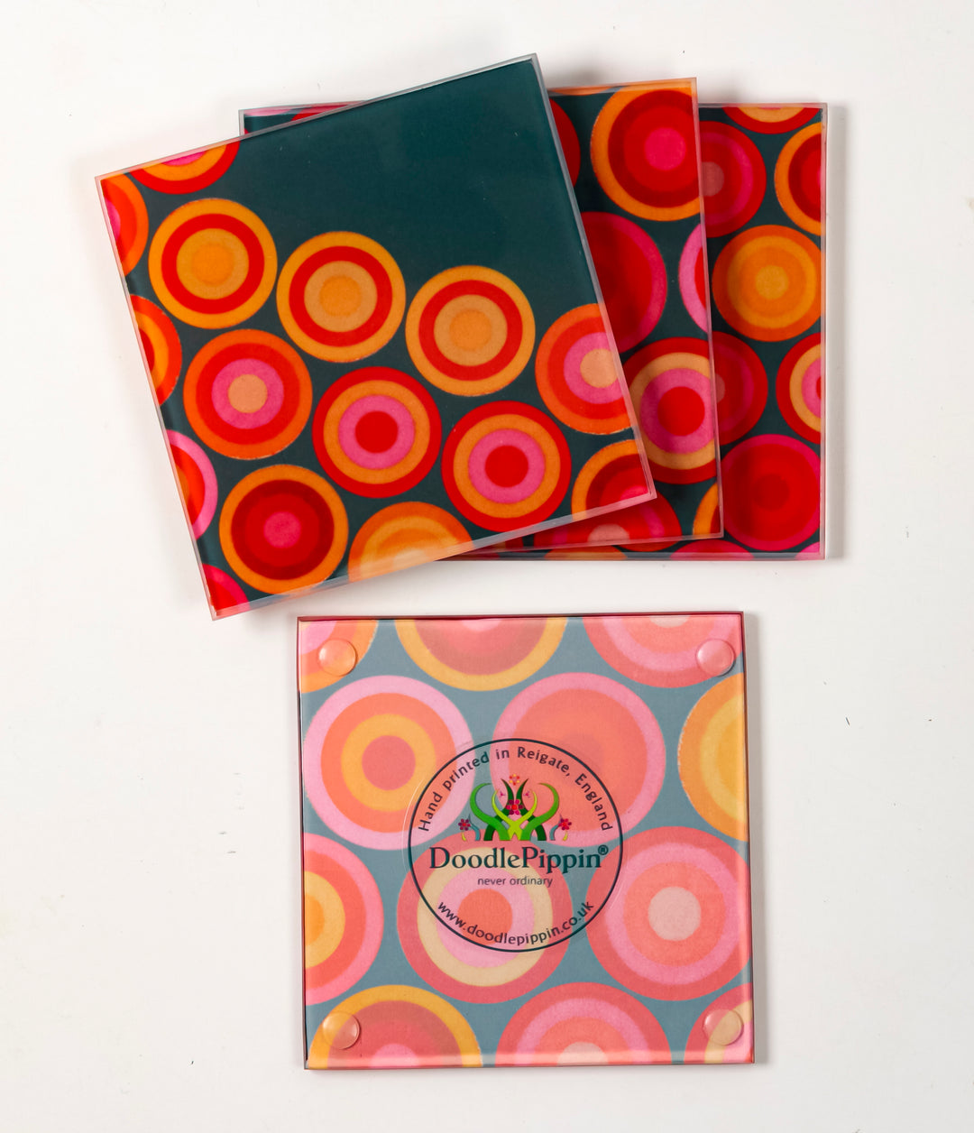 Hot Circles Coaster Set