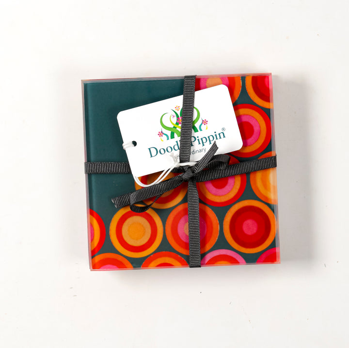 Hot Circles Coaster Set