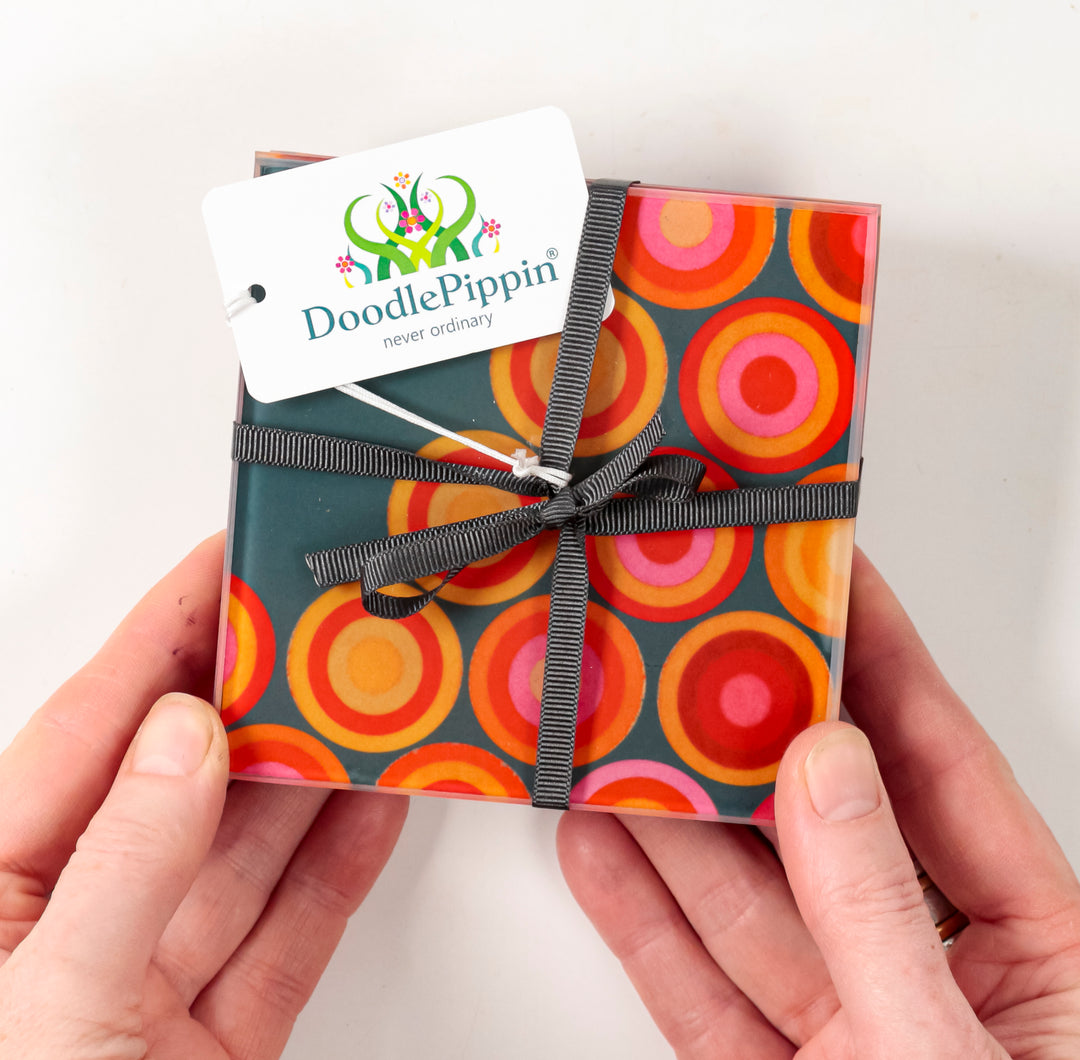 Hot Circles Coaster Set