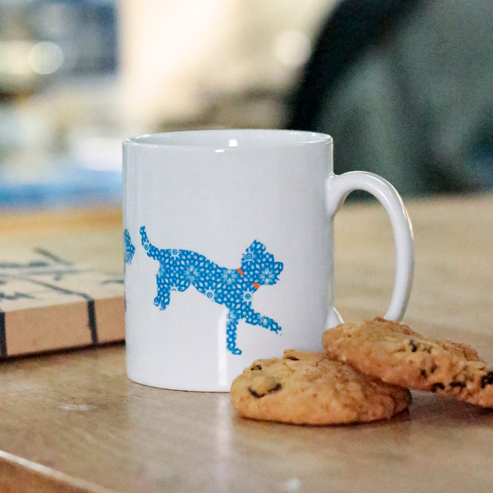 Cockapoo mug - blue /orange