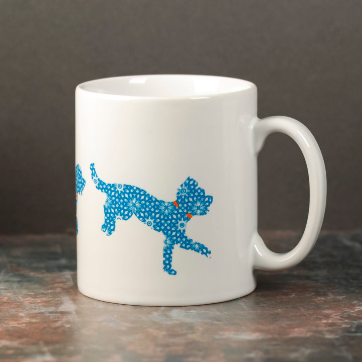 Cockapoo mug - blue /orange