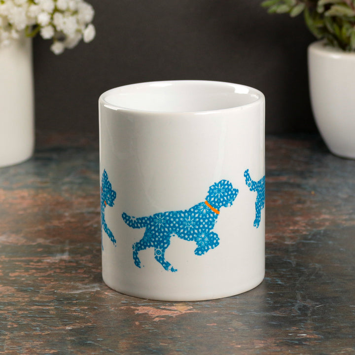 Cockapoo mug - blue /orange