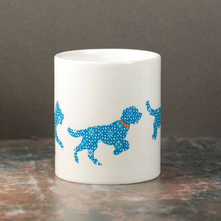 Cockapoo mug - blue /orange
