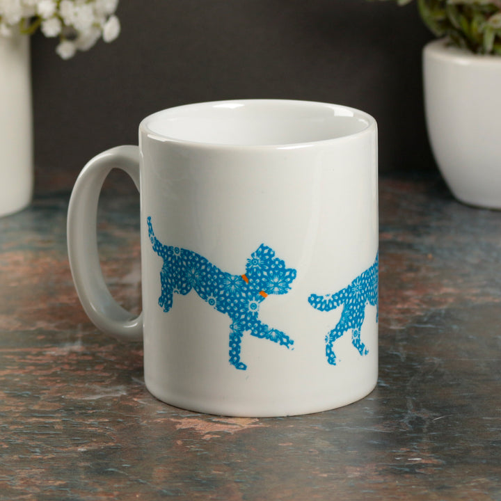Cockapoo mug - blue /orange