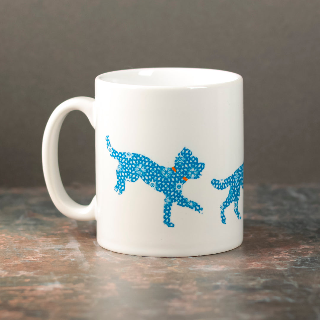 Cockapoo mug - blue /orange