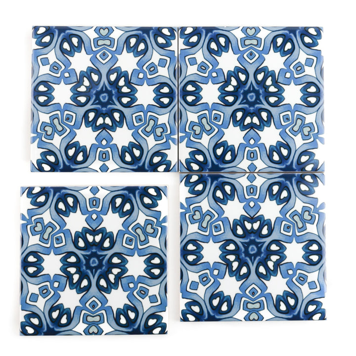 Blue white Iznik tiles