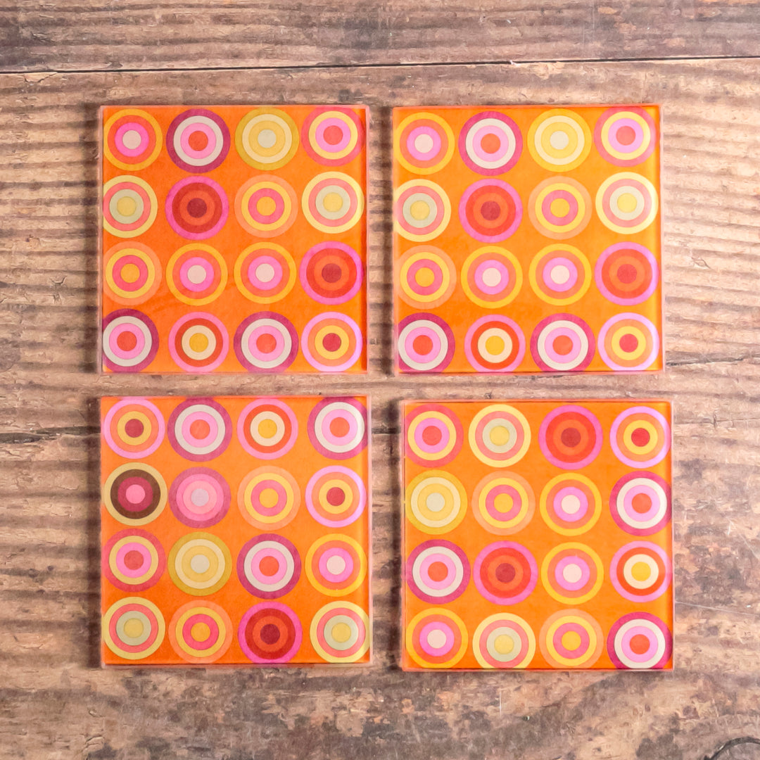Hot Circles Coaster Set