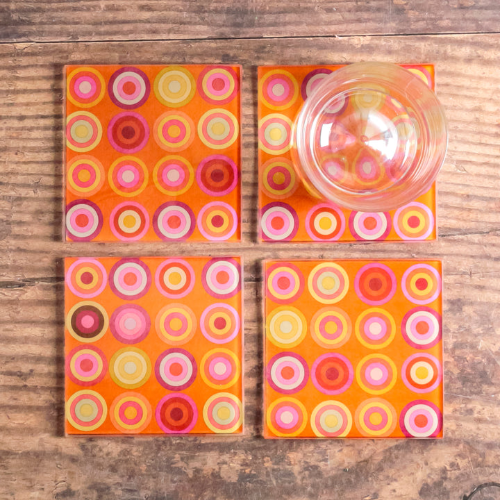 Hot Circles Coaster Set
