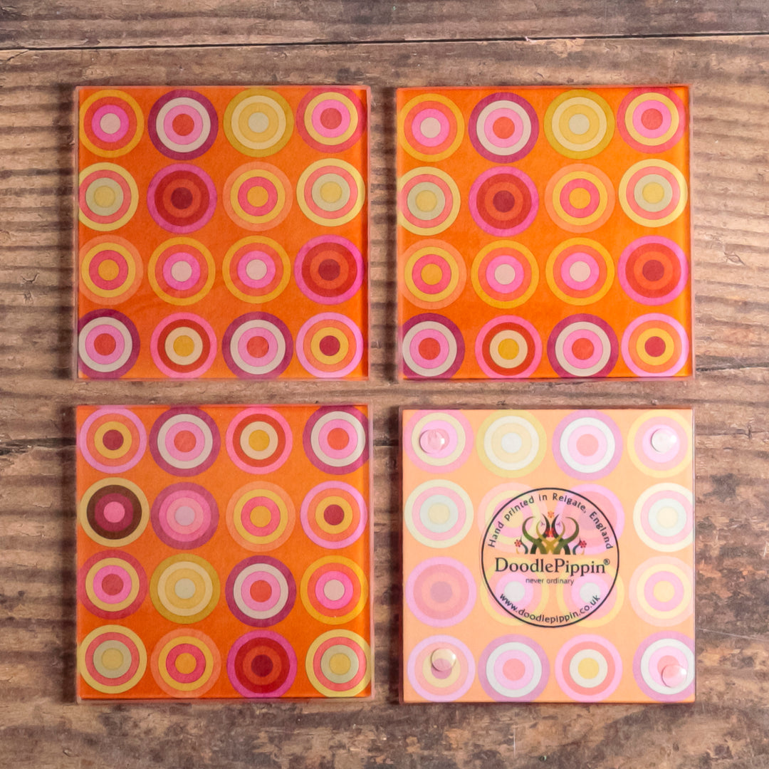 Hot Circles Coaster Set