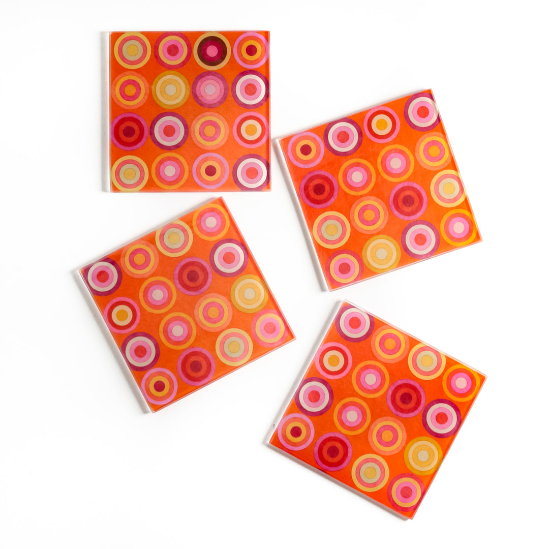 Hot Circles Coaster Set