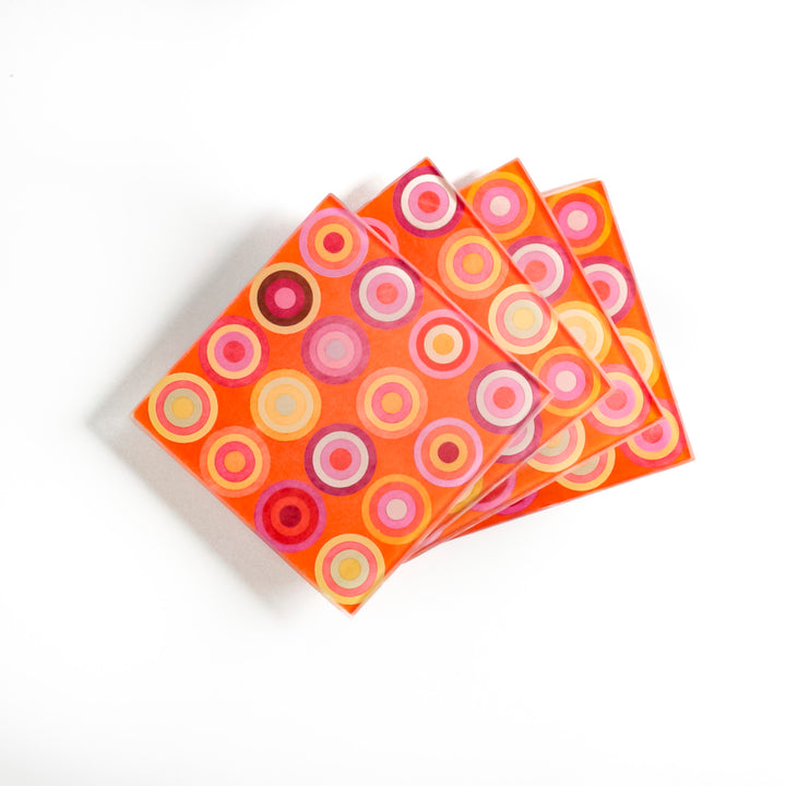 Hot Circles Coaster Set