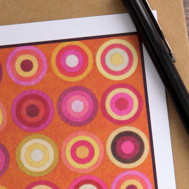 SALE Orange Circles card