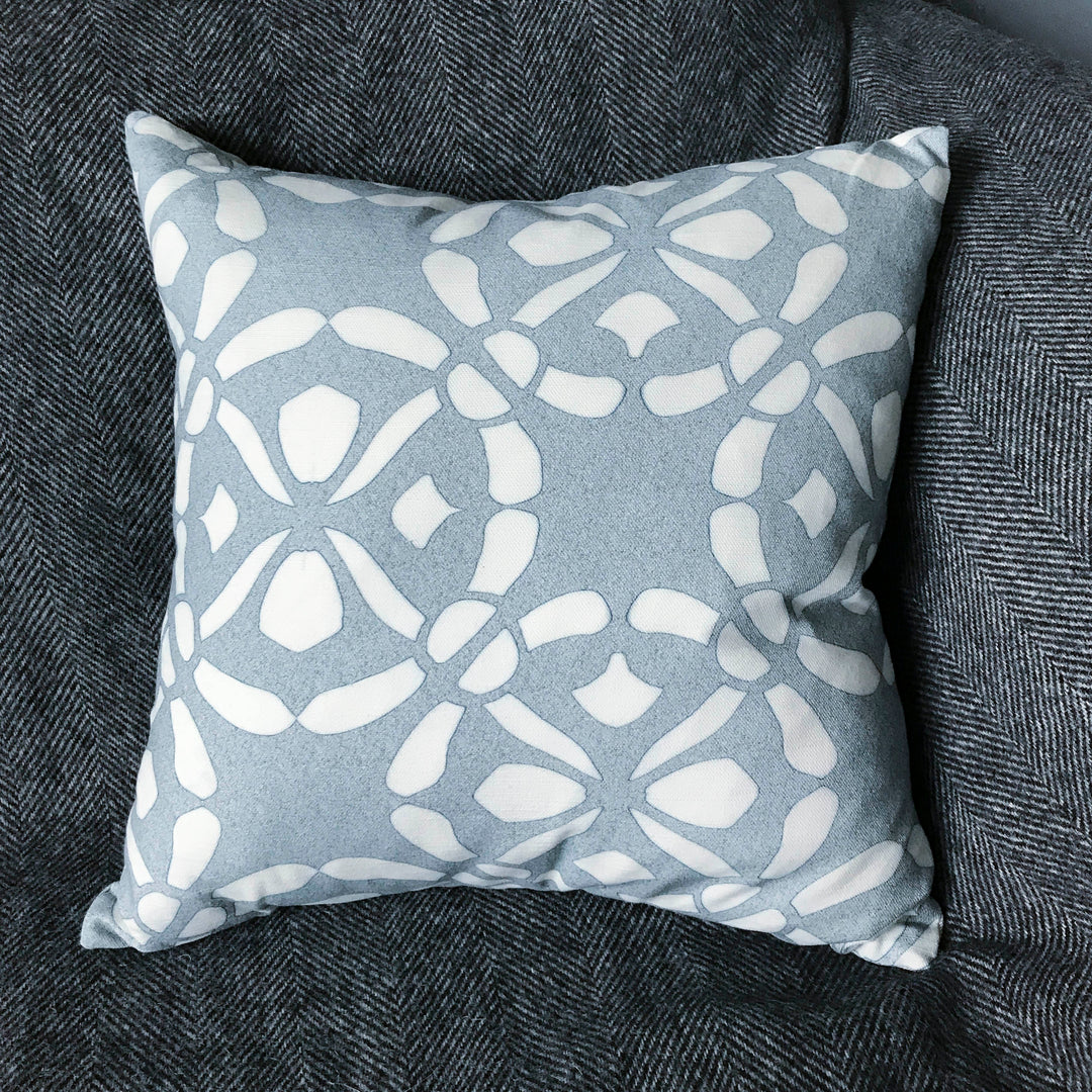 Stone-Grey Linen Blend Cushion including pad