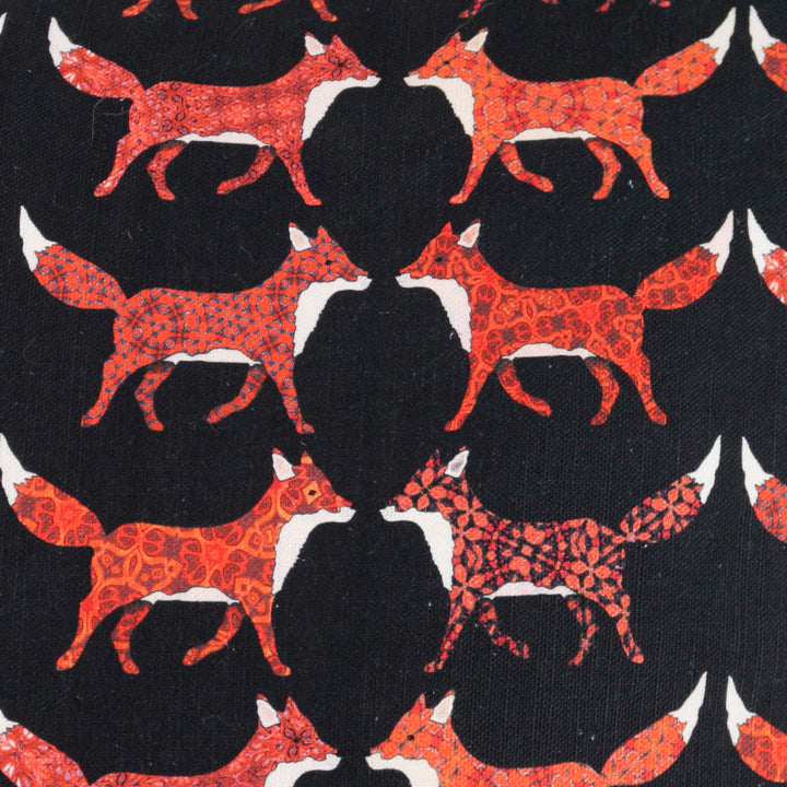 Red Foxes Handmade Cotton-Linen Blend Cushion including pad