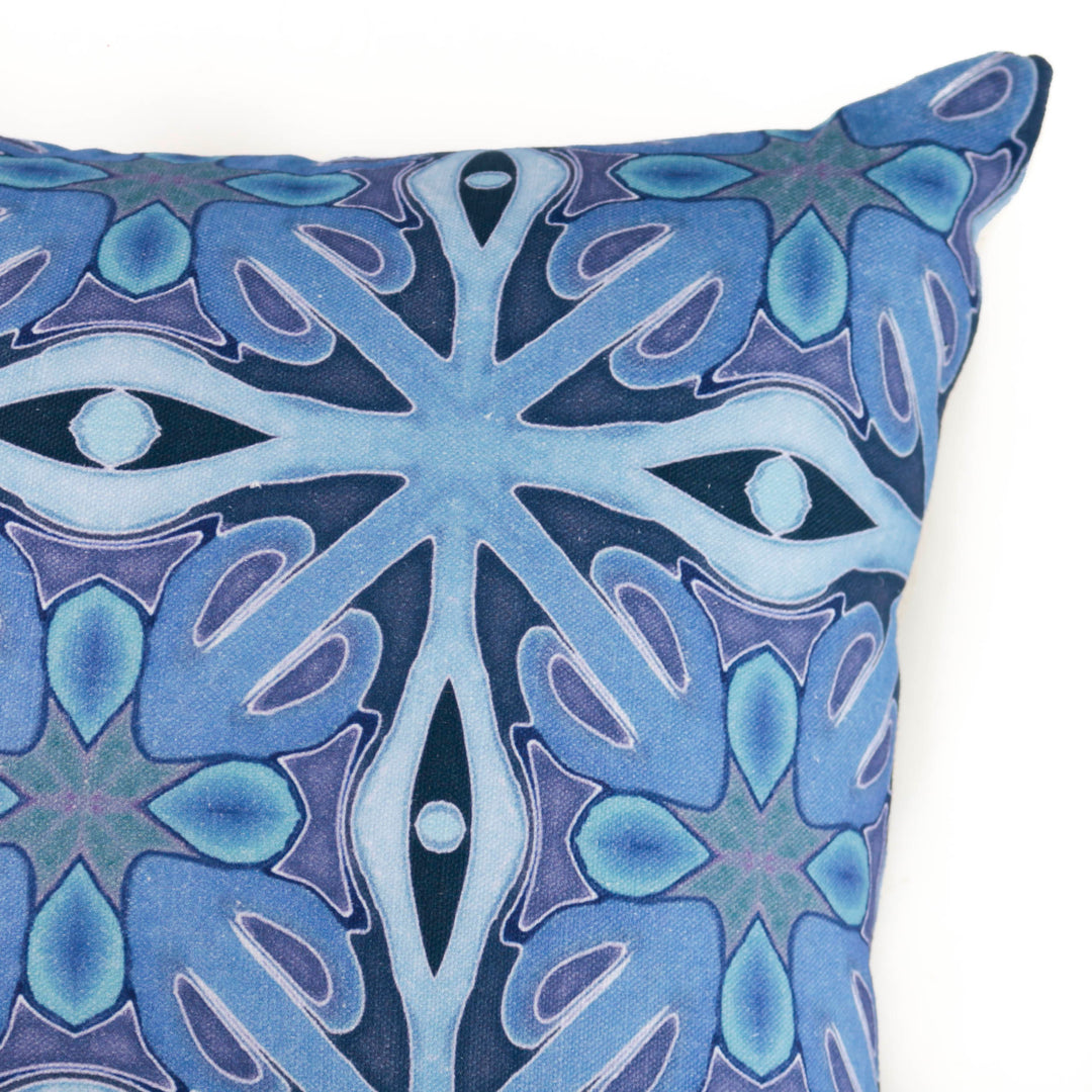 Rich Denim Blue Linen Blend Cushion including pad