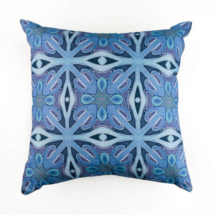 Rich Denim Blue Linen Blend Cushion including pad
