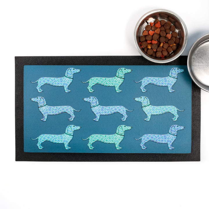 Dachshund Pet Placemat - Blues