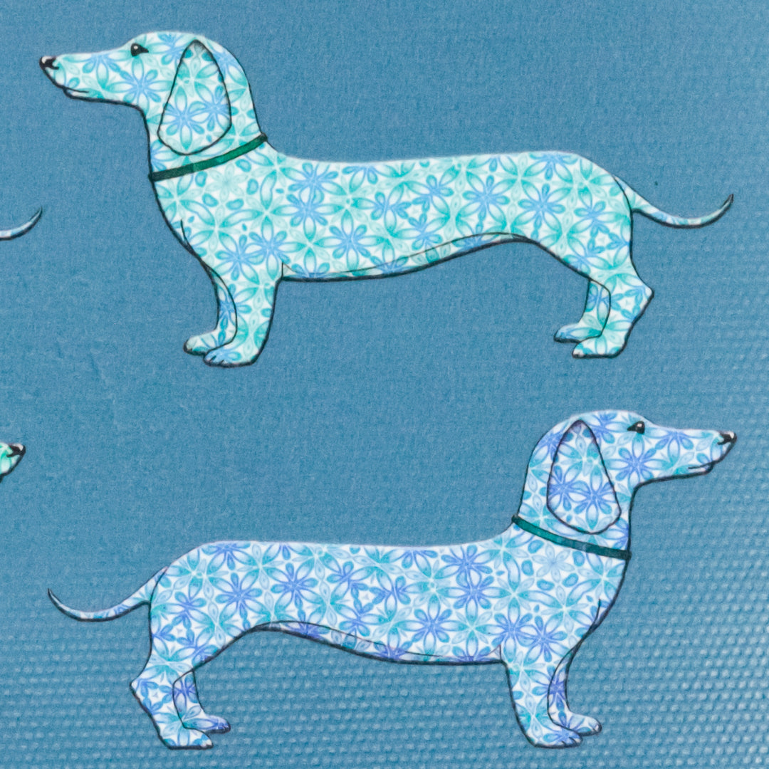 Dachshund Pet Placemat - Blues