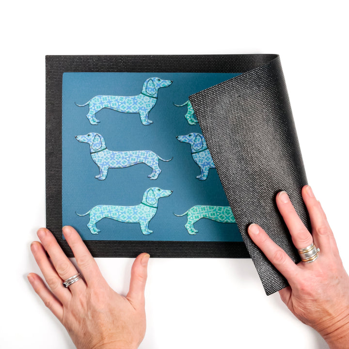 Dachshund Pet Placemat - Blues