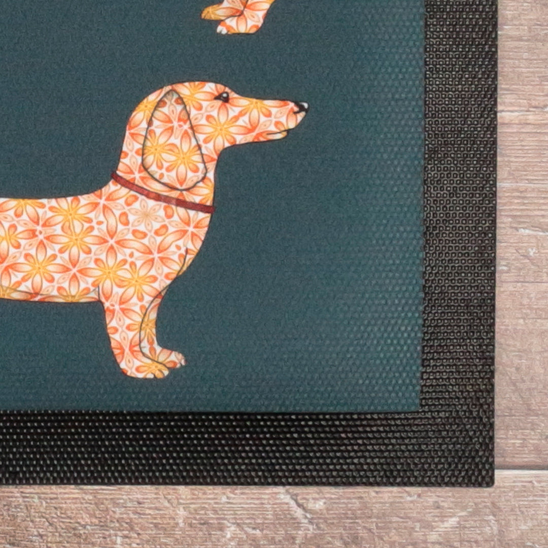 Dachshund Pet Placemat - Yellow / Grey