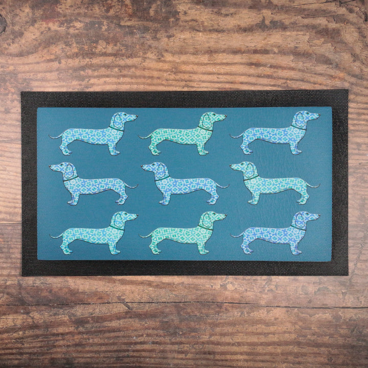 Dachshund Pet Placemat - Blues