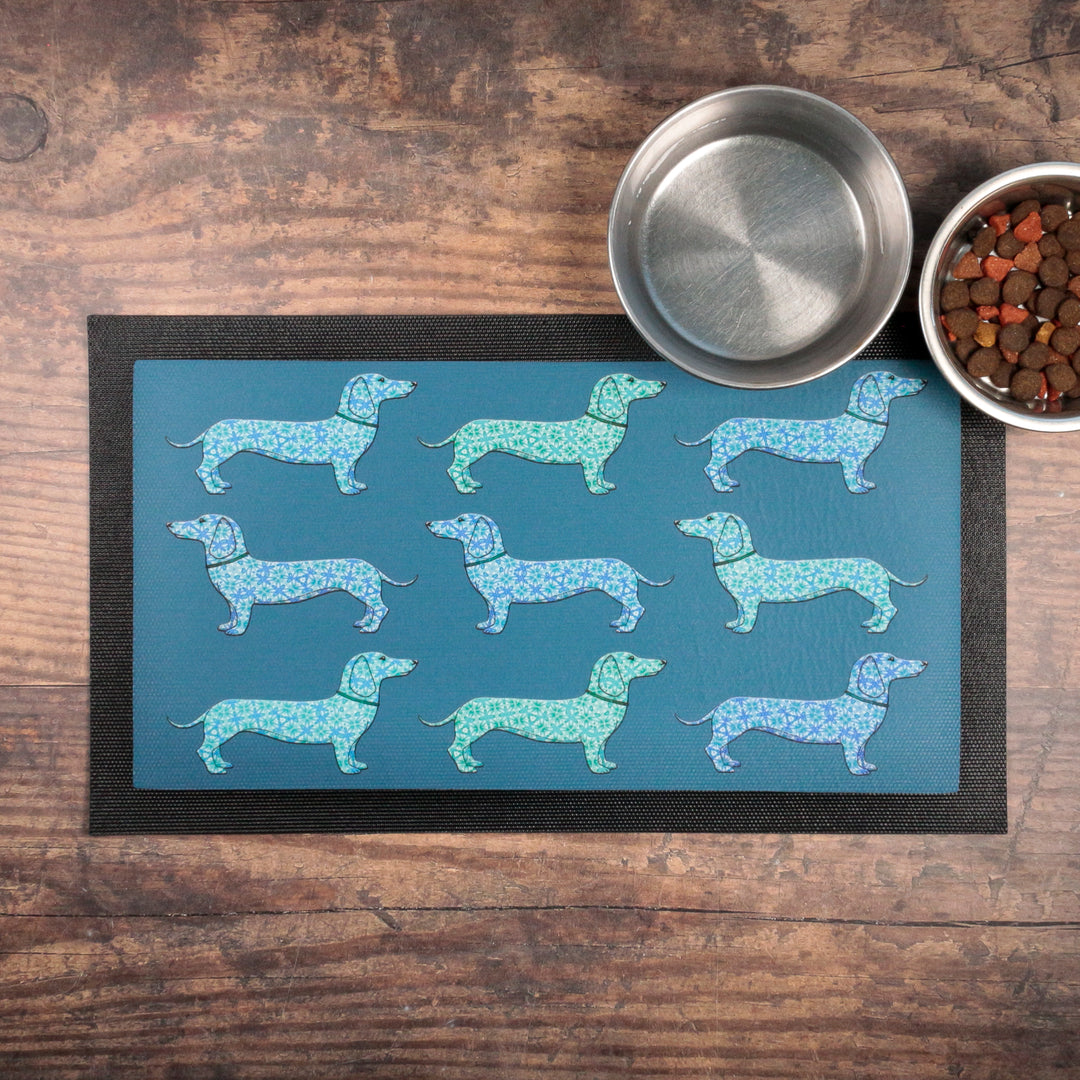 Dachshund Pet Placemat - Blues