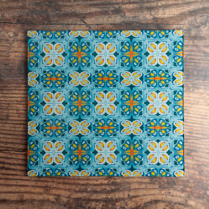 Alhambra blue orange trivet