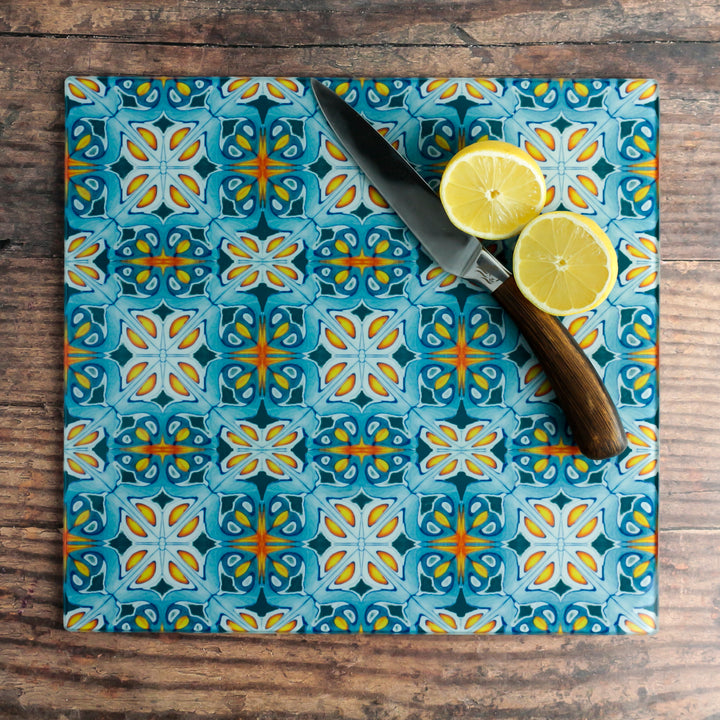 Alhambra blue orange trivet