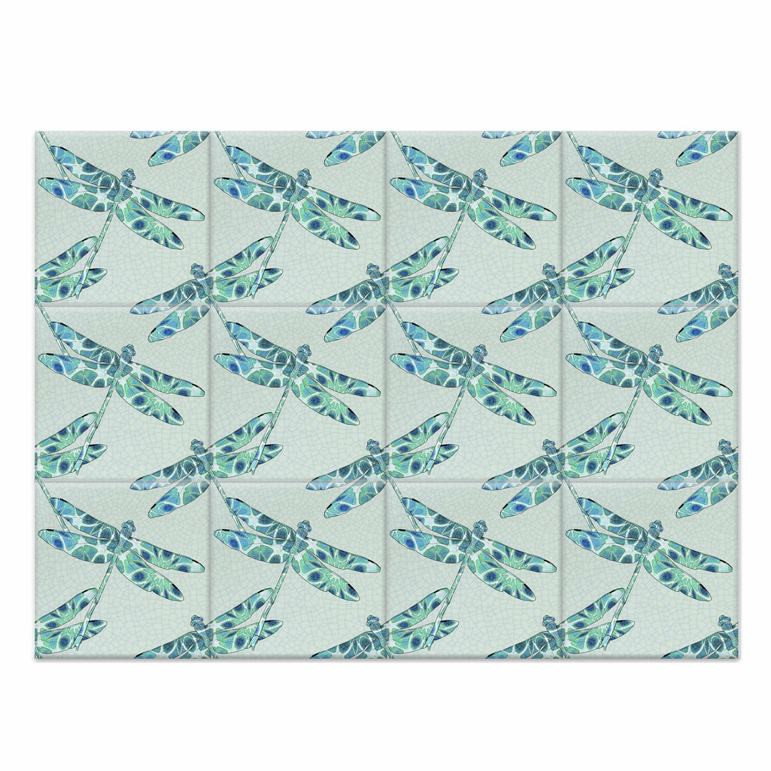 Dragonfly Tile - Aqua
