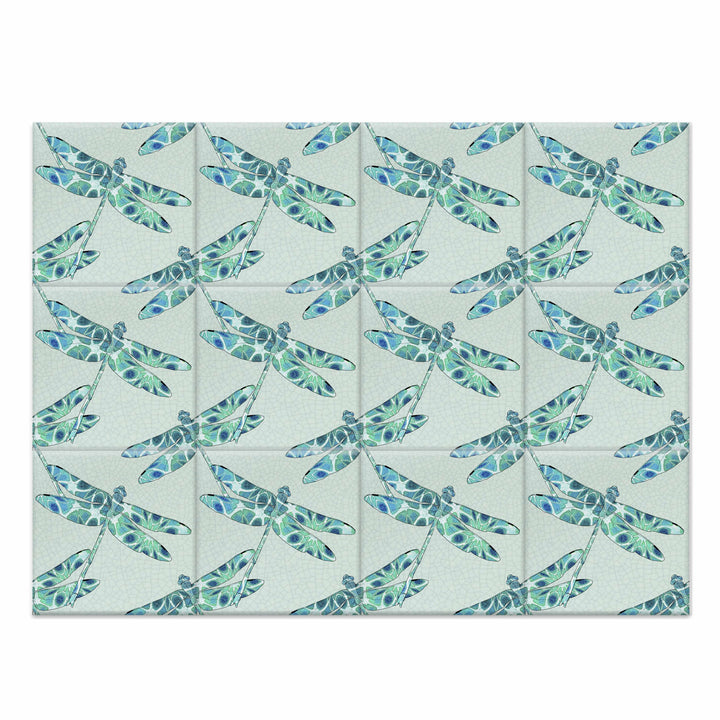 Dragonfly Tile - Aqua
