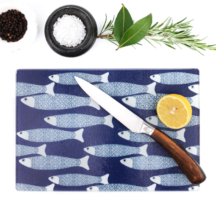 Navy Blue Ocean Shoal Worktop Saver