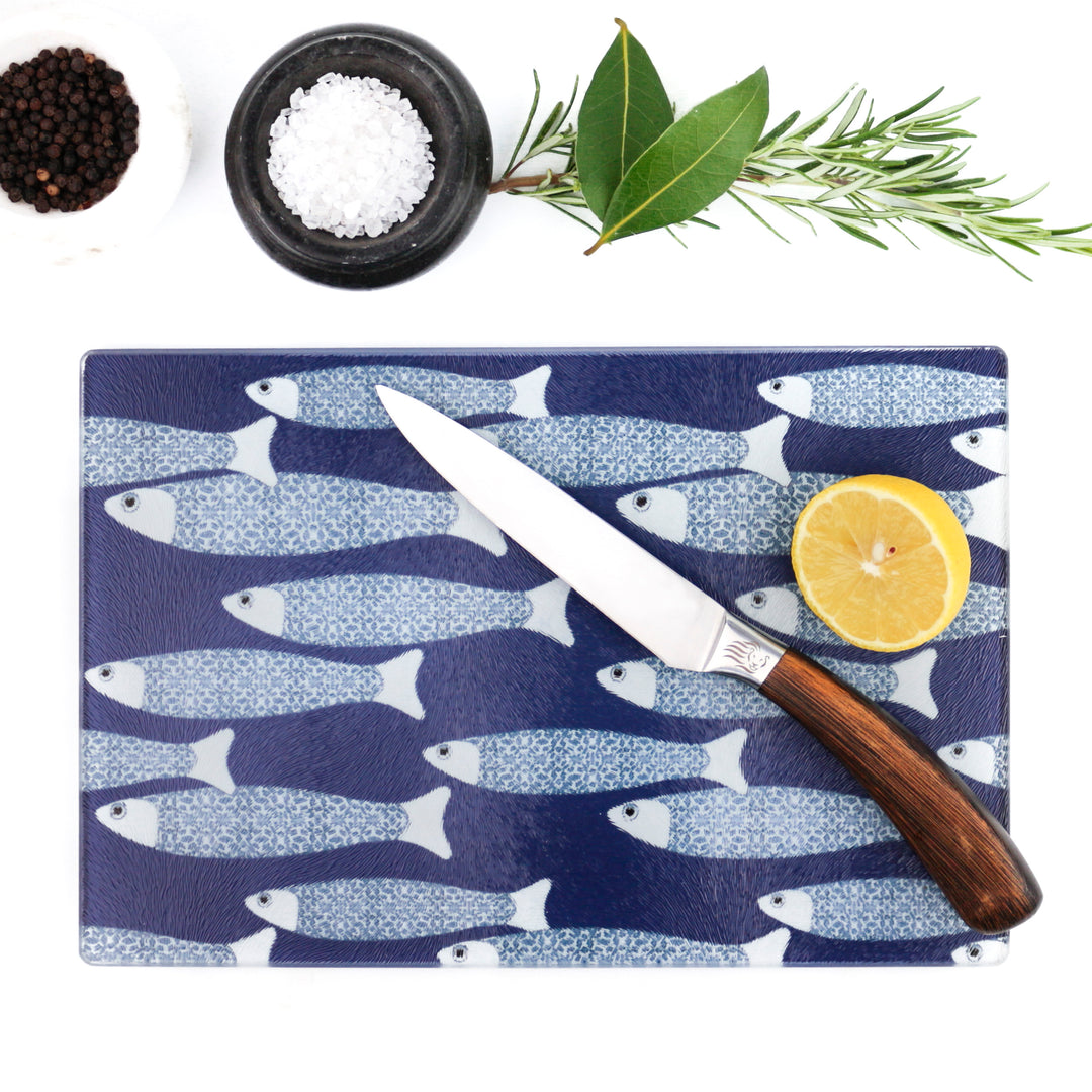 Navy Blue Ocean Shoal Worktop Saver