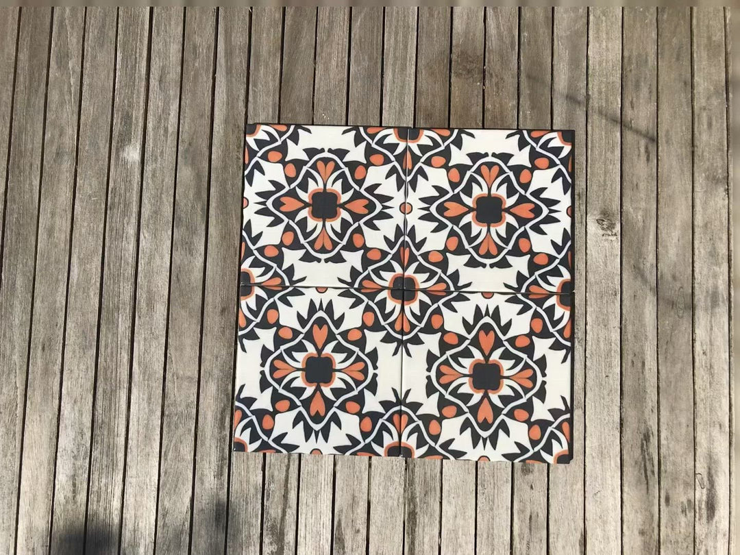 Aztec Tile -  FIRED INK Version