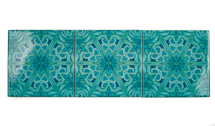 Agapanthus Tiles -  FIRED INK Version
