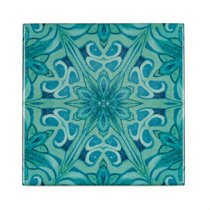 Agapanthus Tiles -  FIRED INK Version