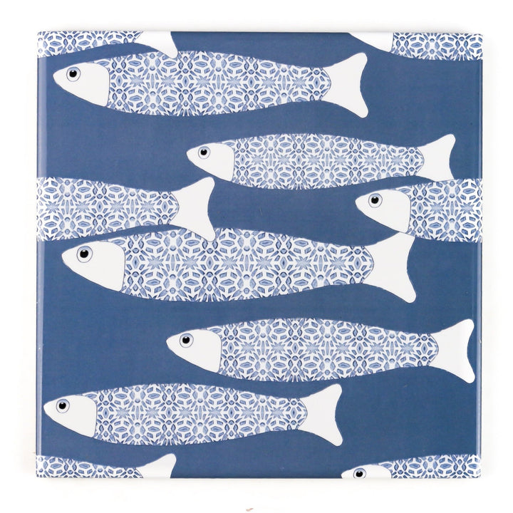Ocean Shoal tile - Teal -  FIRED INK Version