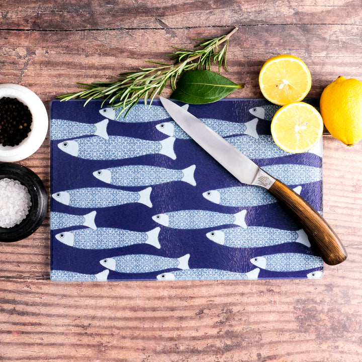 Navy Blue Ocean Shoal Worktop Saver