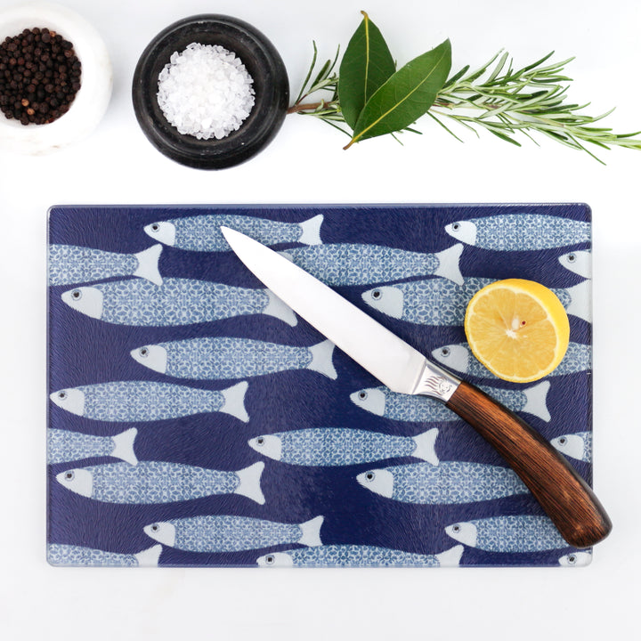 Navy Blue Ocean Shoal Worktop Saver