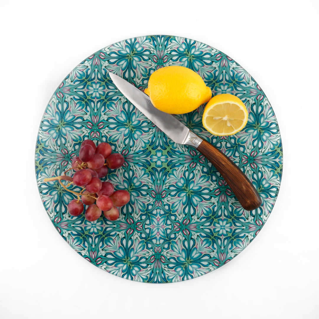 Flourishing garden glass coasters - round