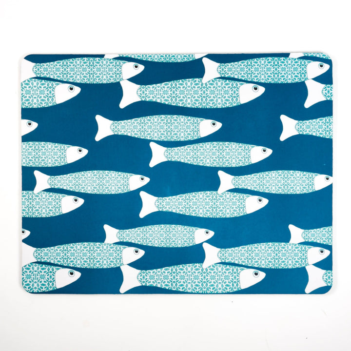 SALE Ocean Shoal Large Pet Food Mat - Bright bluie