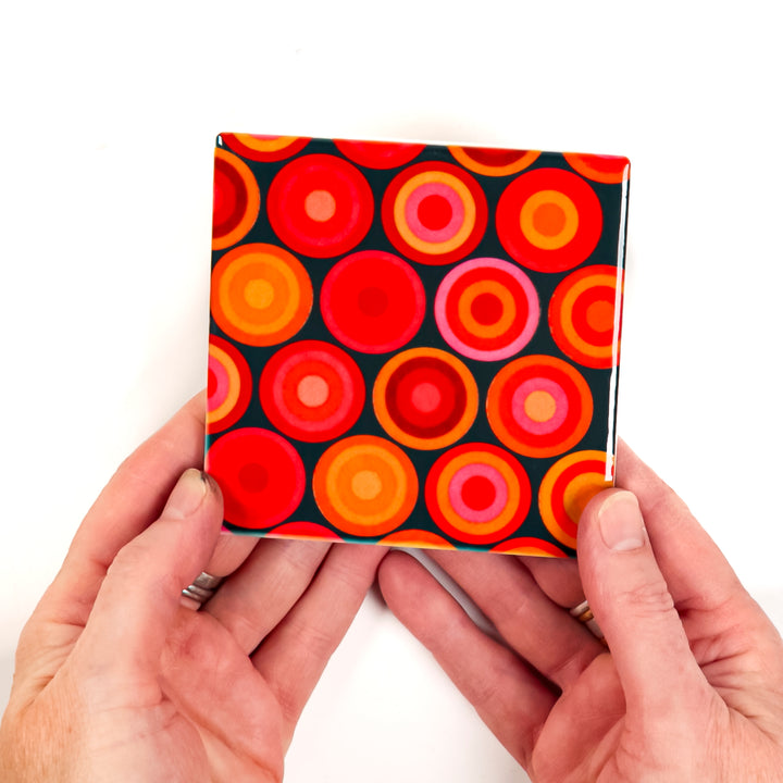 SALE : Mixed Ceramic Coaster Set - Cork Backed