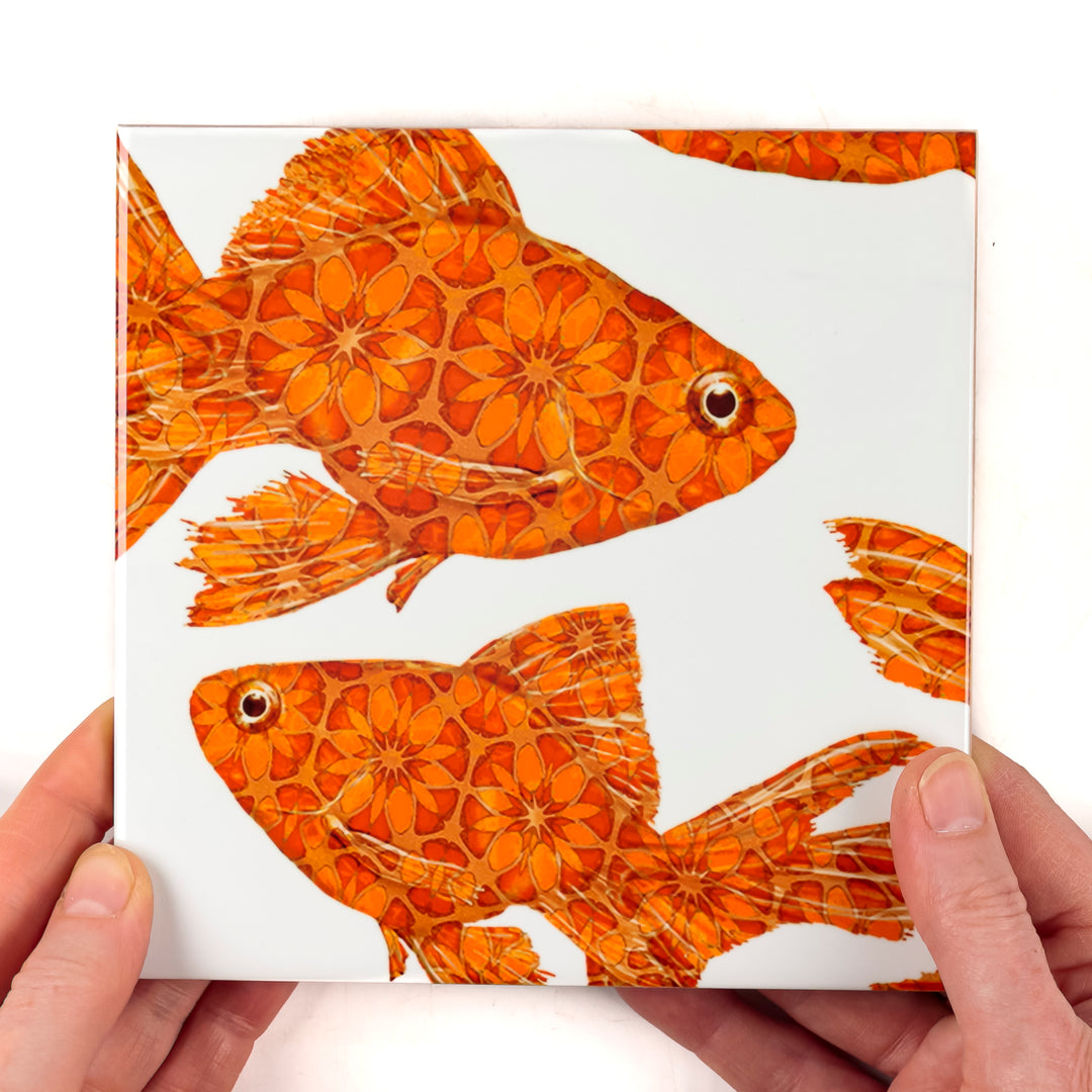 Goldfish Tile - stone - large scale version