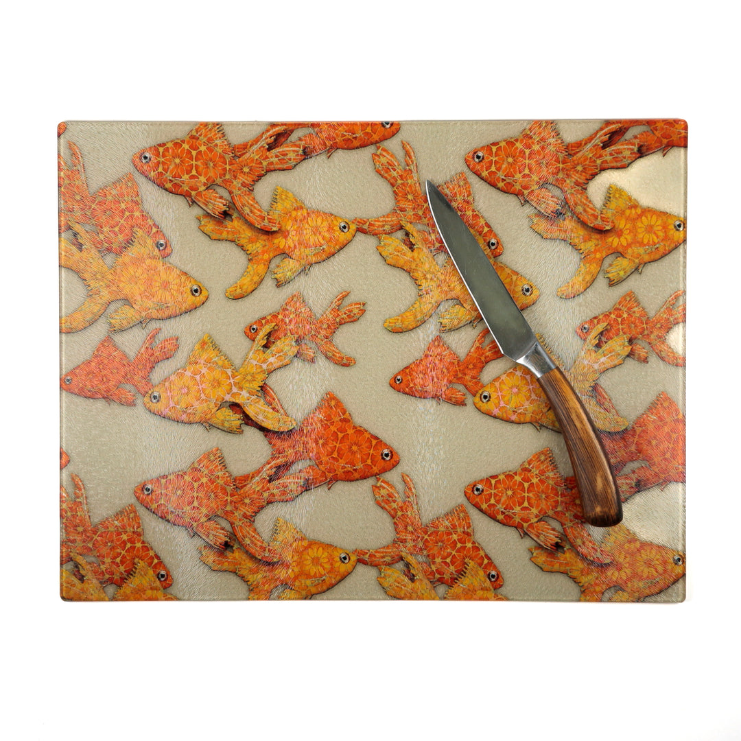 Goldfish on Stone Cutting Board / Heatproof Pan Rest