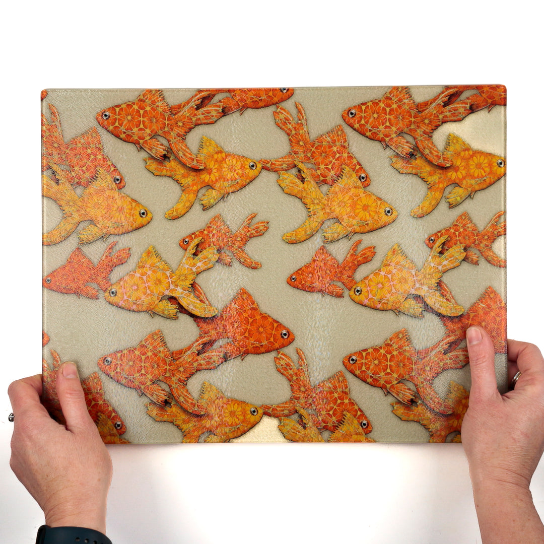Goldfish on Stone Cutting Board / Heatproof Pan Rest
