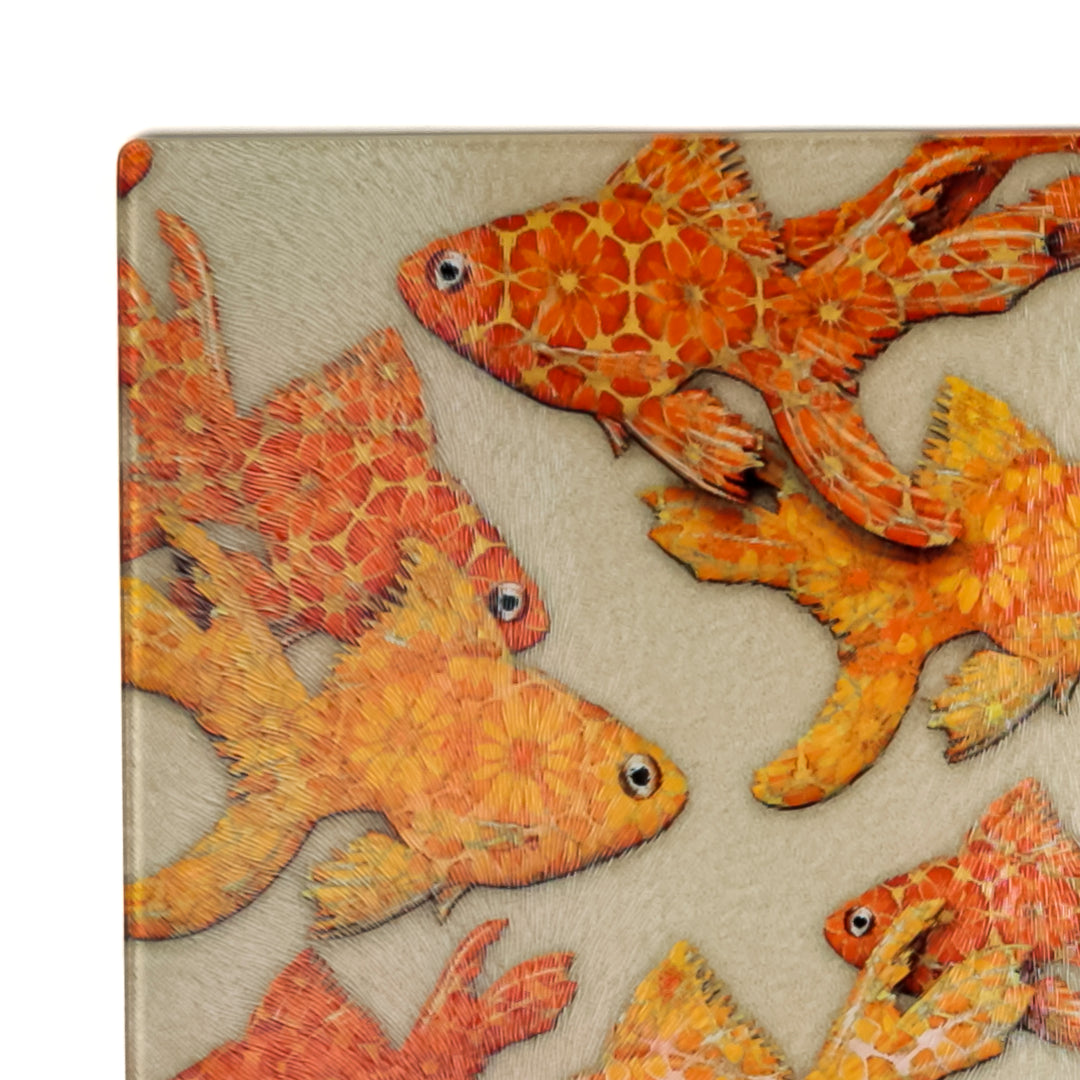 Goldfish on Stone Cutting Board / Heatproof Pan Rest